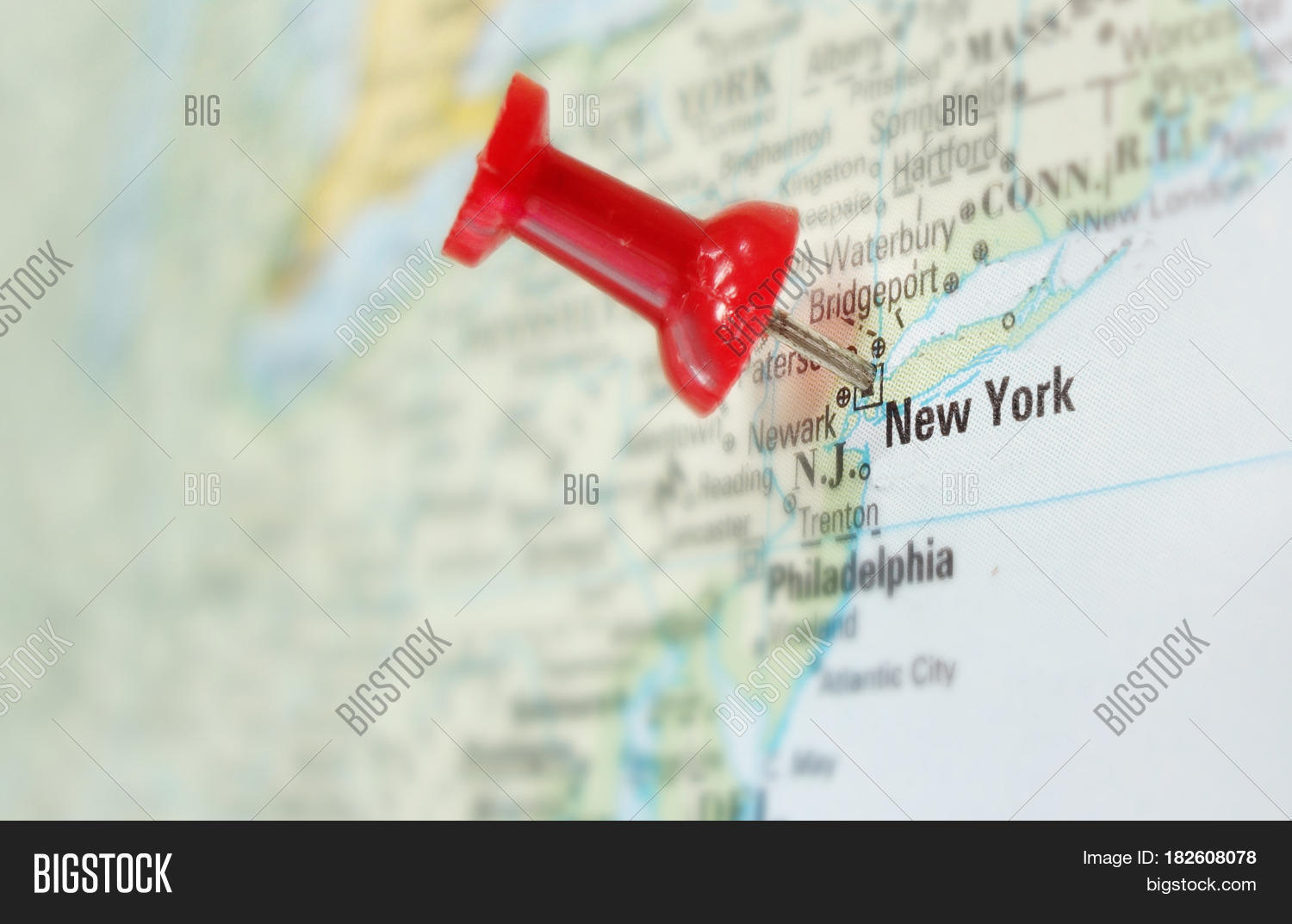 Map New York US East Image & Photo (Free Trial) Bigstock