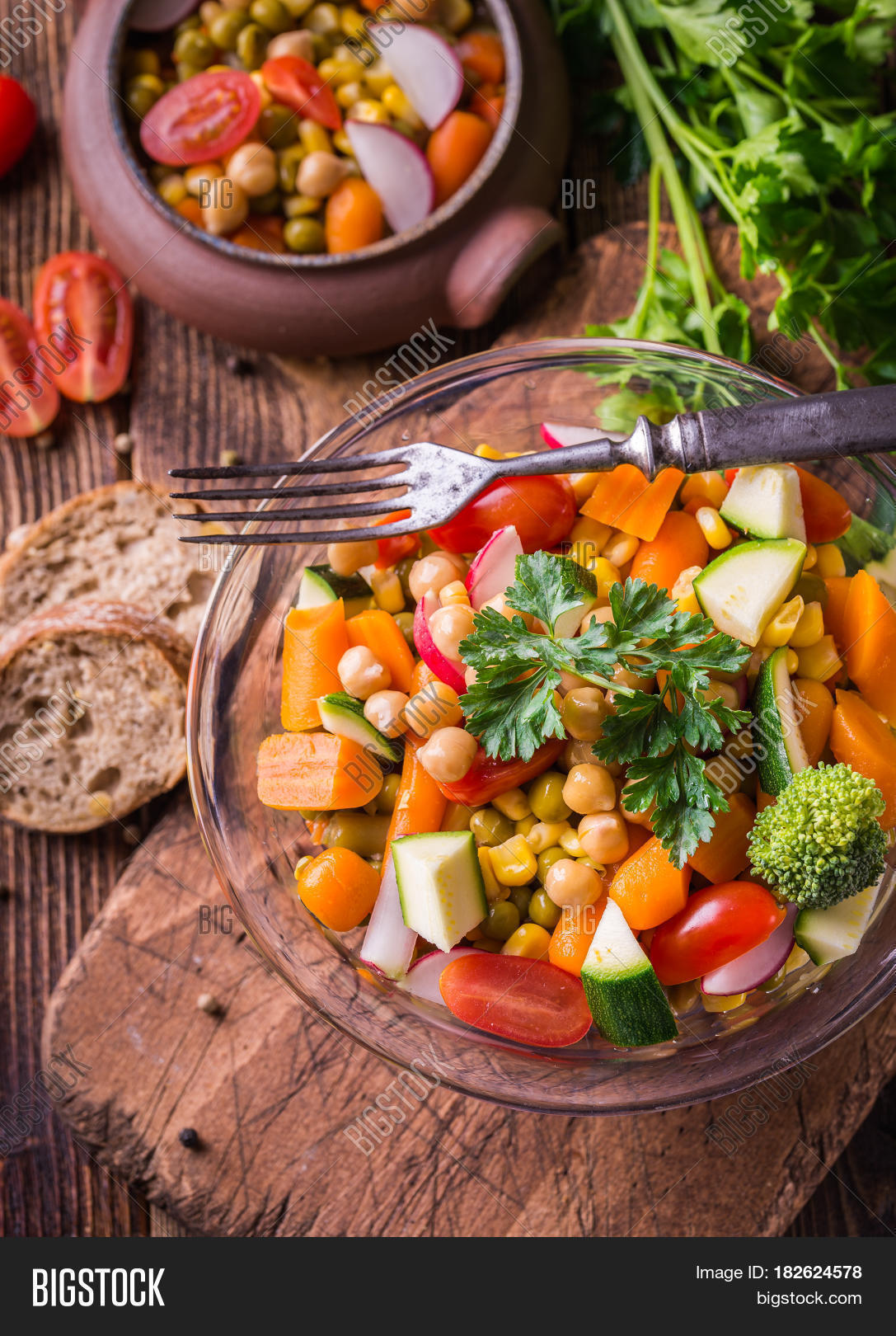 Vegetable Salad Glass Image & Photo (Free Trial) Bigstock