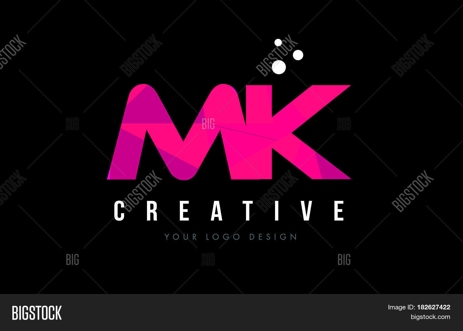 Mk M K Letter Logo Vector & Photo (Free Trial) | Bigstock