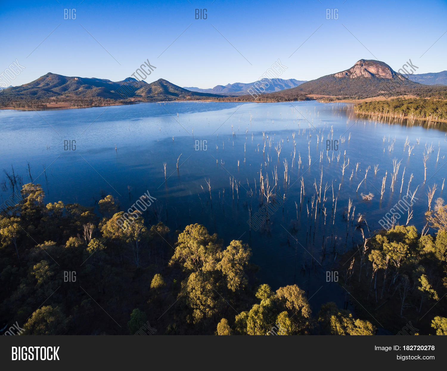 Aerial Lake Moogerah Image Photo Free Trial Bigstock
