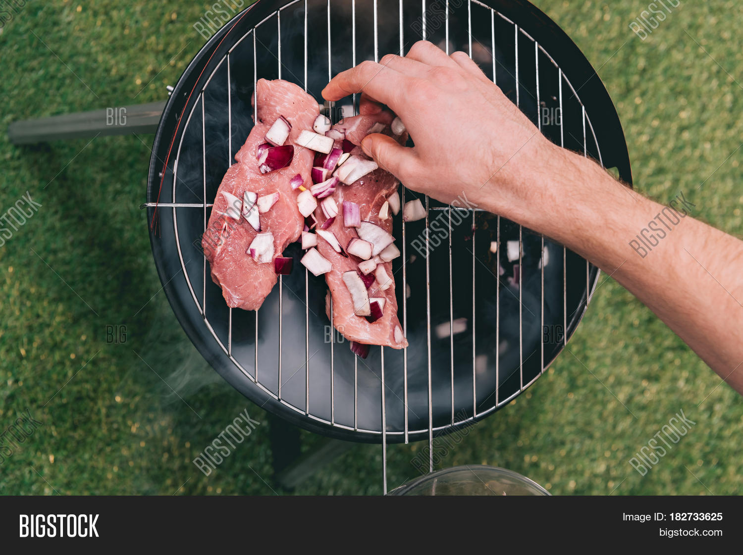 Man Roasting Meat Image & Photo (Free Trial) Bigstock