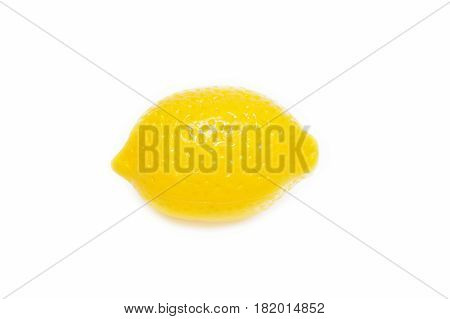 lemon. Children's toy a plastic on a white background.