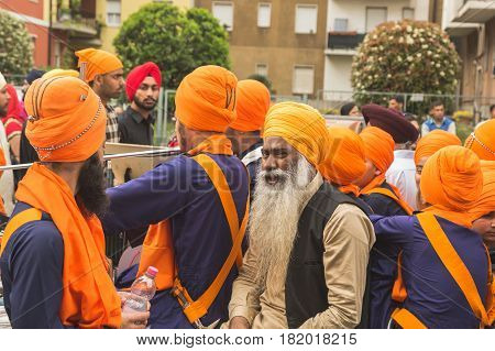 Sikhs Taking Part In The Vaisakhi Parade