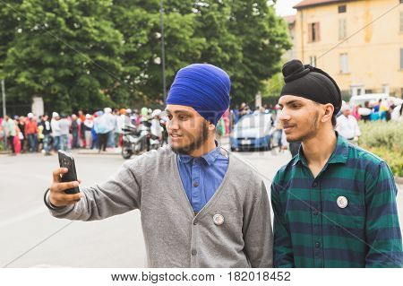 Sikhs Taking Part In The Vaisakhi Parade