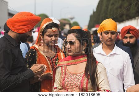 Sikhs Taking Part In The Vaisakhi Parade