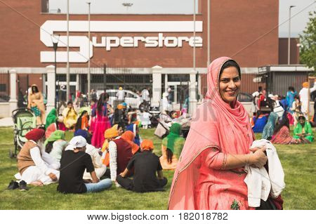Sikhs Taking Part In The Vaisakhi Parade