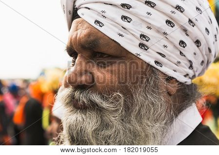 Sikh Man Taking Part In The Vaisakhi Parade