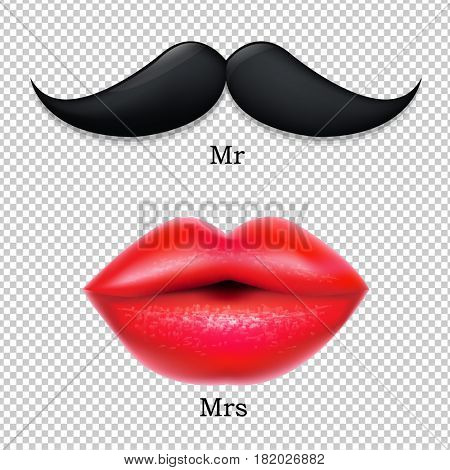 Moustaches With Lips 