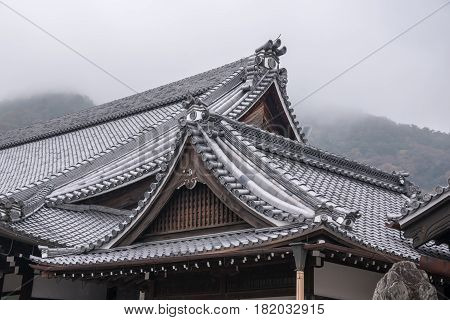 Japanese building antique Japanese building in Tenryu-ji temple Kyoto Japan