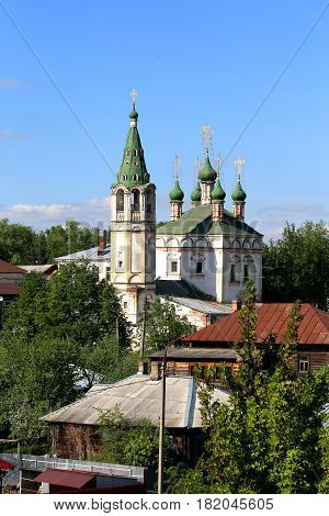 Beautiful Orthodox Church in Russia photographed in close-up