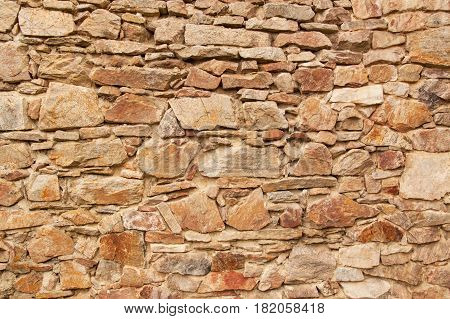 Old stone wall. Wall of the castle from the 13th century. Place for your text