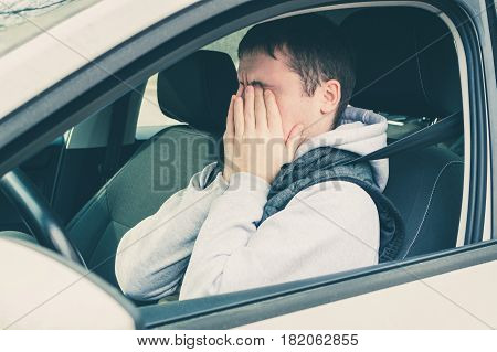 Furious And Reckless Driver. Danger Driving Concept