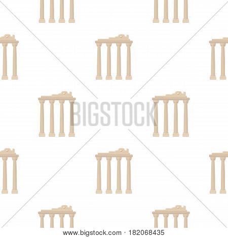 Turkish ruins icon in cartoon style isolated on white background. Turkey pattern vector illustration.