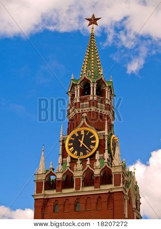hodiny věž Kreml Moskva