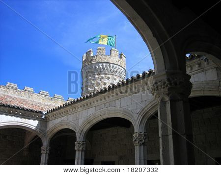 Torre del castello di Manzanares El Real Madrid Spagna