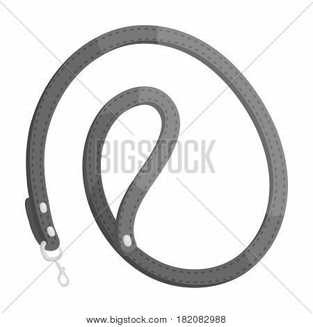 Leash for animals.Pet shop single icon in black style vector symbol stock illustration .