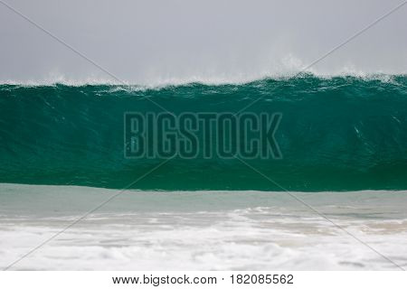 Giant wave hits the coast of Boa Vista, Cape Verdi