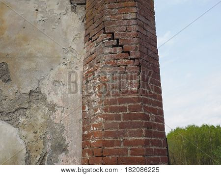 Ruins Of Gothic Chapel In Chivasso, Italy
