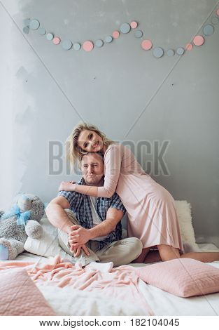 Happy father with his adult beautiful daughter