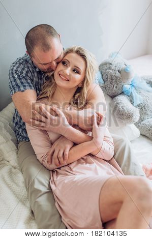 Happy father with his adult beautiful daughter