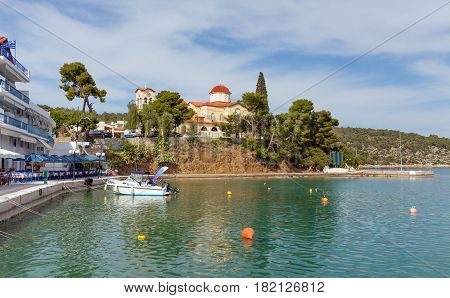 Palaia Epidaurus village waterfront in Peloponnese, Greece