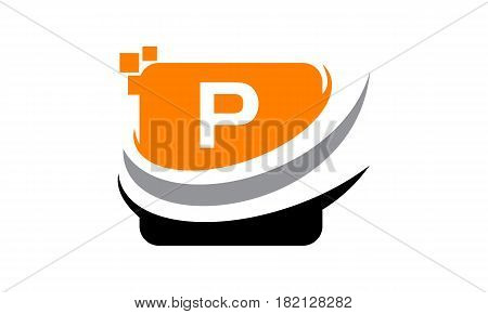 This vector describe about Logo Technology Motion Synergy Initial P