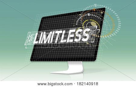Computer technology limitless graphic