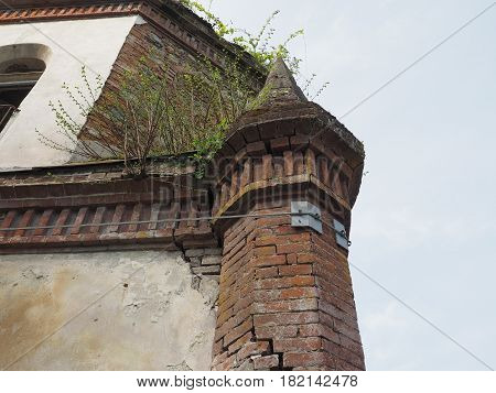 Ruins Of Gothic Chapel In Chivasso, Italy