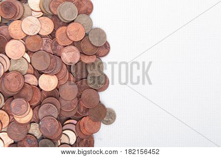 Many Of Thai Baht Coins Background