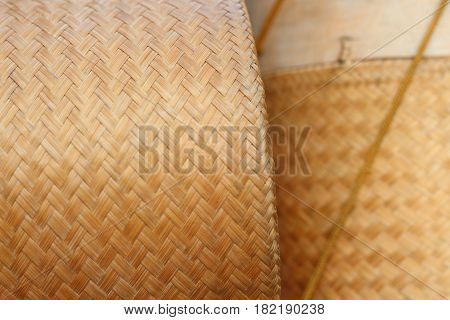 bamboo container for holding cooked glutinous rice