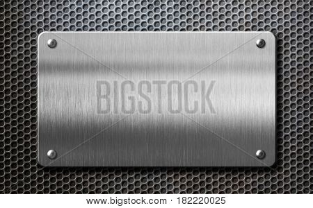 metal plate over comb background 3d illustration
