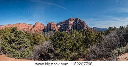 Panorama Of The Kolob Canyons