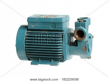 Old water pump isolated on white background