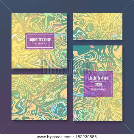 Craft Liquid Texture Vector. Abstract Colorful Background