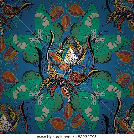 Vector textile print for bed linen jacket package design fabric and fashion concepts. Seamless pattern with flowers. Floral watercolor seamless background.