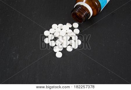 some schuessler salts on a white background