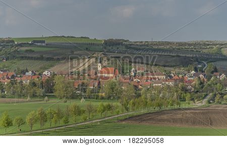 Palava area in spring sunny day between Popice and Dolni Vestonice villages