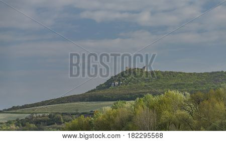 Palava area in spring sunny day between Popice and Dolni Vestonice villages