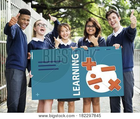 Students solving mathematics solution lessons