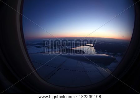CHKALOVSKY, MOSCOW REGION, RUSSIA - FEBRUARY 12, 2011: Tupolev Tu-154B-2 of Russian Air Force wing view, approaching Chkalovsky.