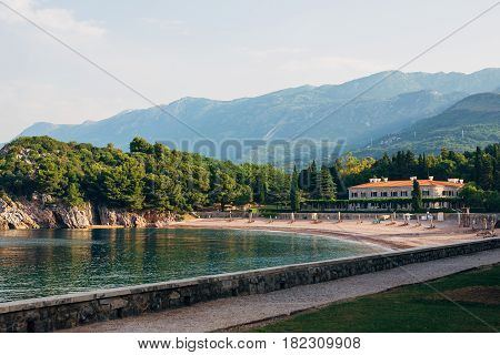 The Queen's Beach near Villa Milocer in Montenegro, near the island of Sveti Stefan.