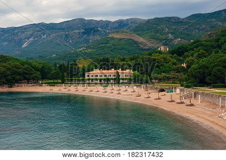 The Queen's Beach near Villa Milocer in Montenegro, near the island of Sveti Stefan.