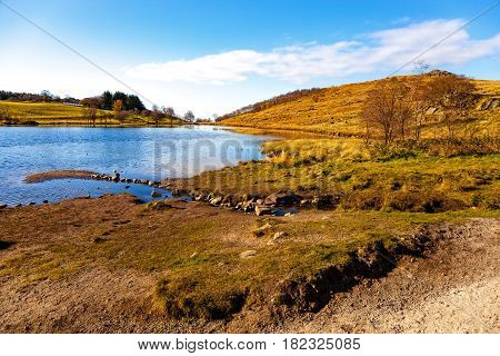 Landscape around Dalsnuten in Rogaland Norway .