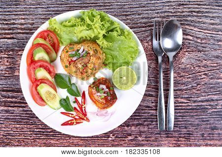 Fried Jasmine Rice With Canned Fish.