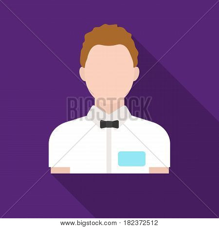 Boxing referee icon in flate style isolated on white background. Boxing symbol vector illustration.