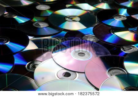old cd compact disc with soft light and vintage look