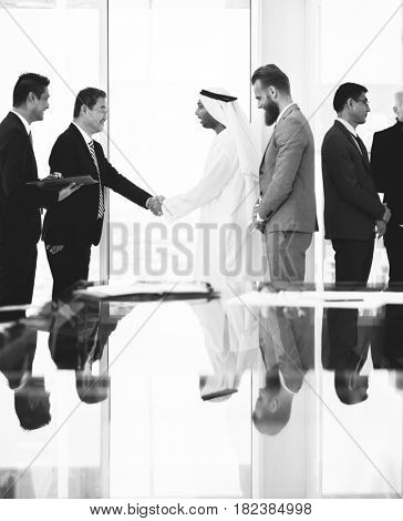 Business Partners Introduction Handshake Bow