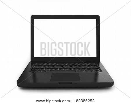 laptop isolated on white with clipping path