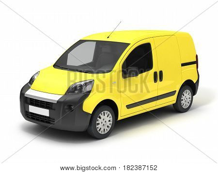 Delivery Car Isolated On White Background 3D Illustration