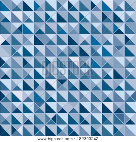 Tile squares triangles blue tones abstract pixel
